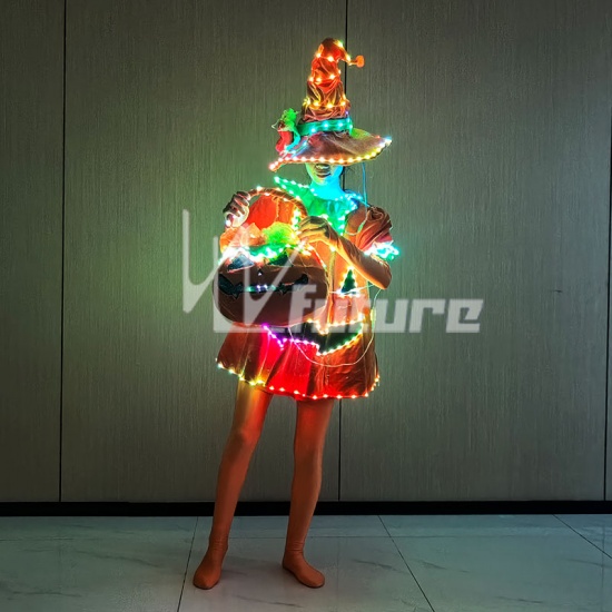 LED glowing pumpkin costume