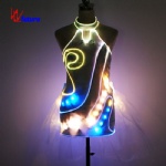 LED& Fiber optic Cheongsam light up short skirt