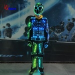 Future creative fluorescent dance optical fiber one-piece performance costume