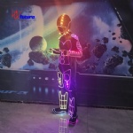LED& Optical Fiber Dazzle armor fluorescent dance costume