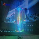 Glowing street entertainer's attire