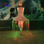 LED fiber optic glow jellyfish performance dress can be customized