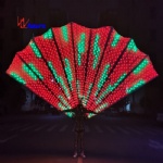 DMX512 remote control LED creative light folding fan back frame