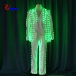 Programmable LED luminous fluorescent white suit set