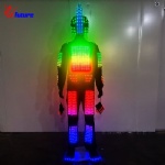 LED dazzling light display clothing