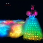 LED long wedding dress