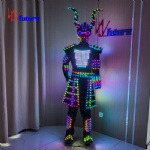 LED light horn headdress warrior costume