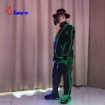 Fiber optic light-emitting mask with suit set