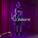 Fiber optic lighted braided girl costume