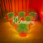 Led light-illuminated umbrella