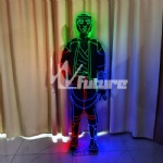 Fiber optic luminous warrior suit