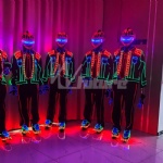Fiber-optic LED light dance costume