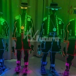 Fiber-optic LED cool dance costume